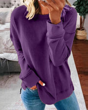 Elizabeth - Effortless Style with Solid Color Sweater