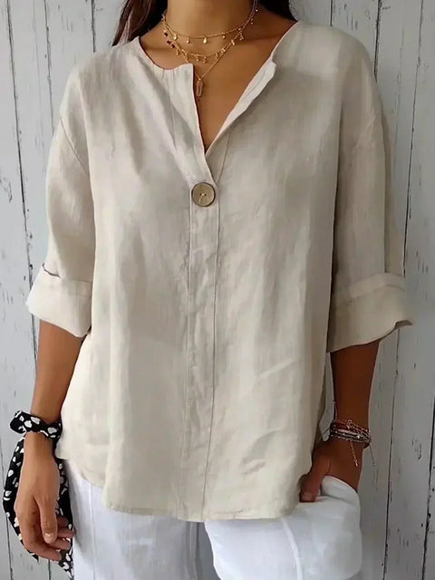 Emily™ | Chic V-Neck Blouse