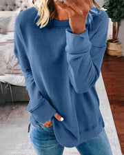 Elizabeth - Effortless Style with Solid Color Sweater