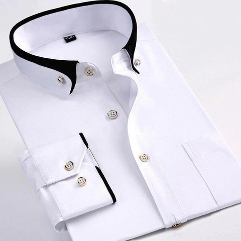 Callum – Modern Contrast-Collar Shirt