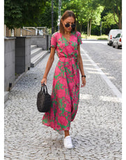 Samantha™ - Chic Floral Elegance Dress