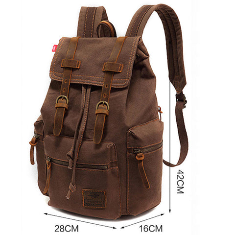 Emily™ - Retro Multi-Pocket Flap Backpack