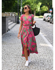 Samantha™ - Chic Floral Elegance Dress