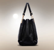 Isabella™ Timeless Chic | Sleek Croc-Pattern Handbag