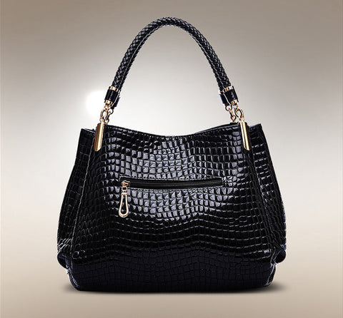 Isabella™ Timeless Chic | Sleek Croc-Pattern Handbag