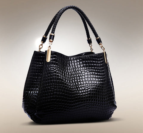 Isabella™ Timeless Chic | Sleek Croc-Pattern Handbag