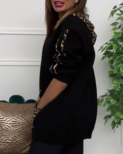 Jessica™ - Cozy Leopard Print Hoodie