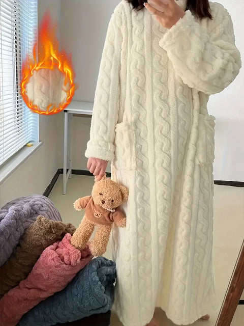 Abigail™ - Cozy Jacquard Fleece Winter Dress