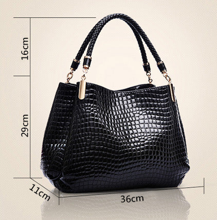 Isabella™ Timeless Chic | Sleek Croc-Pattern Handbag