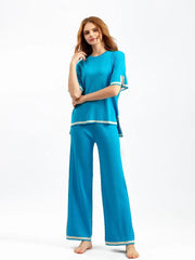 Charlotte™ - Chic Ice Silk Short Sleeve Co-Ord Set