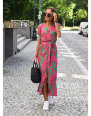 Samantha™ - Chic Floral Elegance Dress