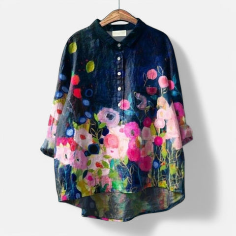 Kiara™ | Chic Floral Loose Fit Blouse