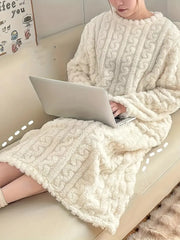 Abigail™ - Cozy Jacquard Fleece Winter Dress