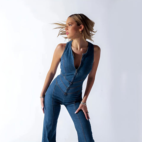 Julie | Denim Jumpsuit