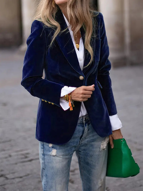 Olivia™ - Chic Velvet Blazer