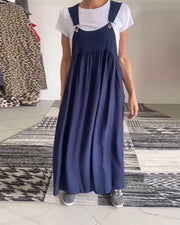 Emily™ - Chic Solid Color Suspender Dress