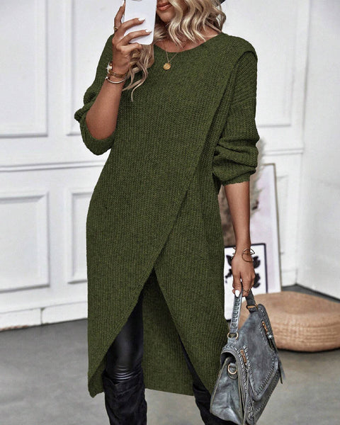 Addison™ - Cozy Asymmetrical Sweater Dress