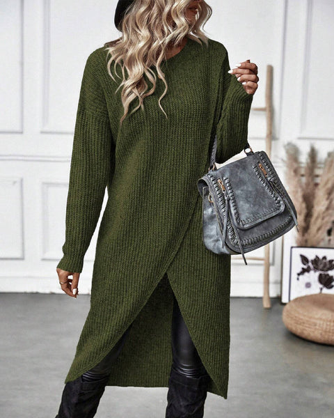 Addison™ - Cozy Asymmetrical Sweater Dress