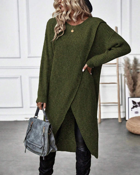 Addison™ - Cozy Asymmetrical Sweater Dress