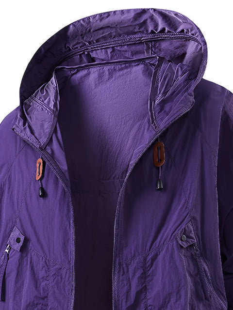 Carter™ - Waterproof Windbreaker Jacket with Adjustable Hood for Outdoor Adventures