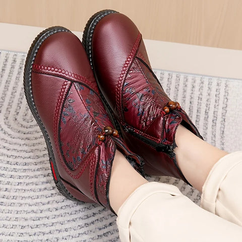 Marla™ | Warm floral ankle boots