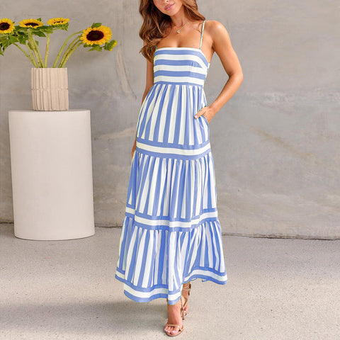 Emma™ - Chic Striped Summer Maxi Dress