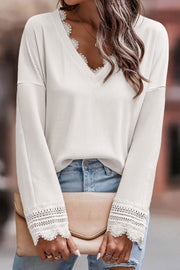 Ava™ - Chic V-Neck Long-Sleeve Knit Sweater