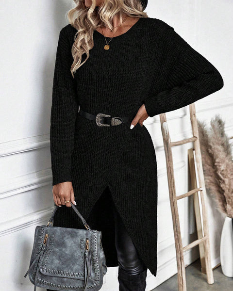 Addison™ - Cozy Asymmetrical Sweater Dress