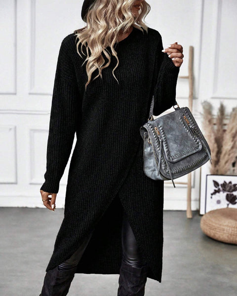 Addison™ - Cozy Asymmetrical Sweater Dress