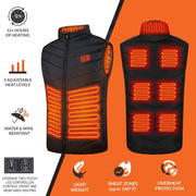Layla™ - Enhanced Two-Touch Heated Vest with 15 Heat Zones and LED Controller