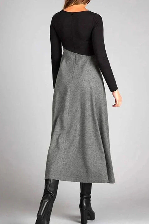 Sophia™ - Chic Two-Tone Dress