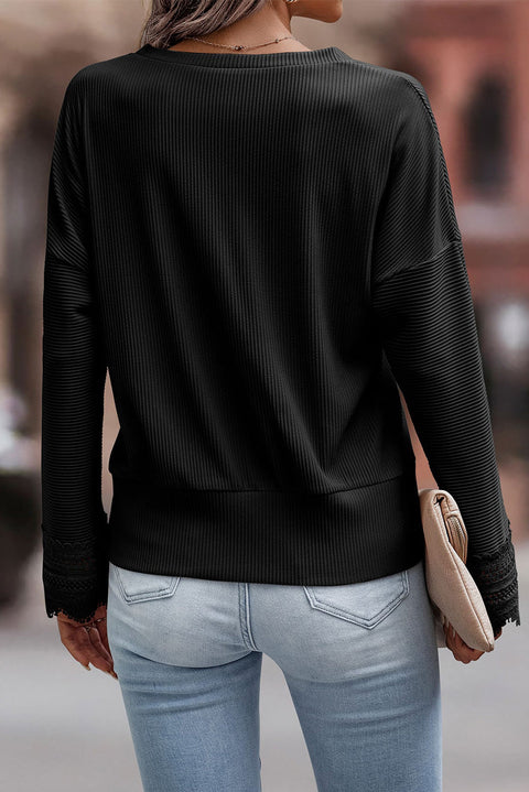Ava™ - Chic V-Neck Long-Sleeve Knit Sweater