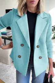 Sorelle - Chic Knit-Sleeve Blazer for Effortless Style