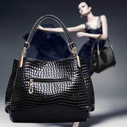 Isabella™ Timeless Chic | Sleek Croc-Pattern Handbag
