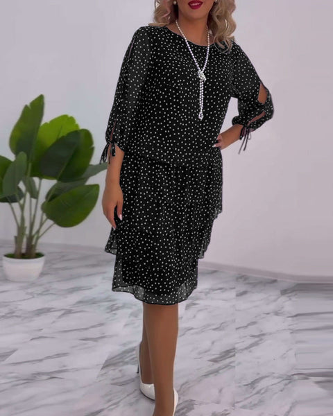 Sophia™ - Chic Polka Dot Dress