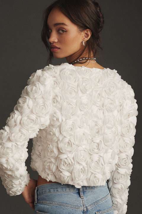 Scarlett™ - Chic Floral Jacquard Jacket