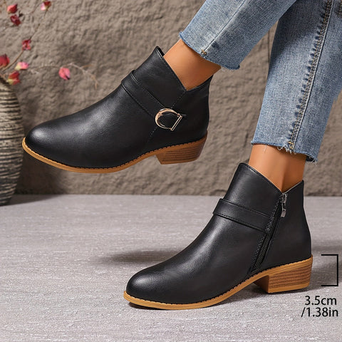 Amélina™ | Comfortable ankle boots with buckle for sensitive feet