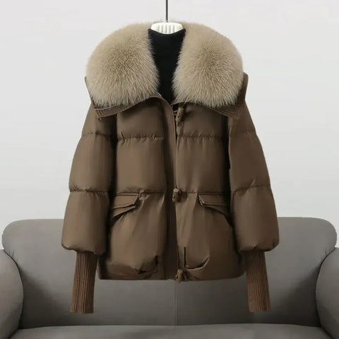 Sophia™ - Elegant Winter Coat with Plush Fur Collar