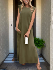 Sophie™ - Chic Linen Dress with Artisan Touches