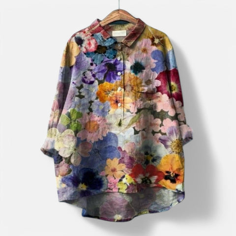 Kiara™ | Chic Floral Loose Fit Blouse