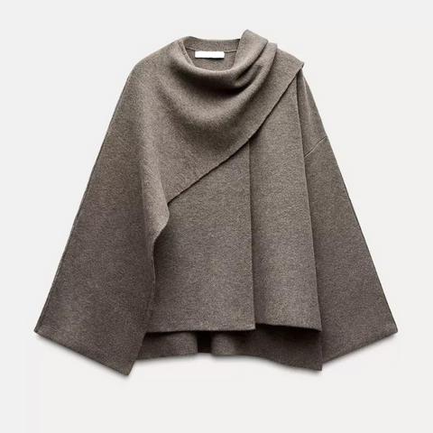 Avery™ - Elegant Luxe Cape Coat