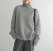 Kayla - High Collar Loose Knitted Sweater