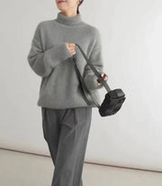 Kayla - High Collar Loose Knitted Sweater