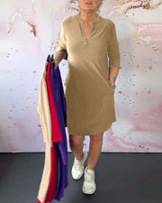 Sophia™ - Cozy Everyday Dress with Classic V-neck