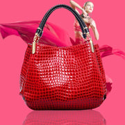 Isabella™ Timeless Chic | Sleek Croc-Pattern Handbag