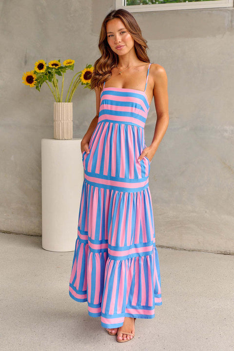 Emma™ - Chic Striped Summer Maxi Dress