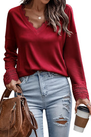 Ava™ - Chic V-Neck Long-Sleeve Knit Sweater
