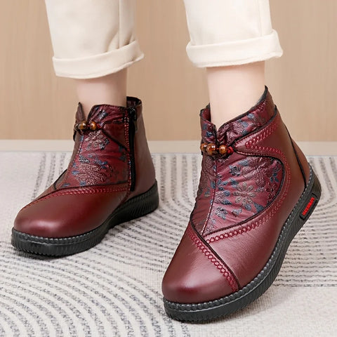 Marla™ | Warm floral ankle boots