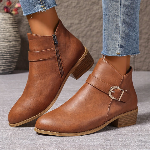 Amélina™ | Comfortable ankle boots with buckle for sensitive feet