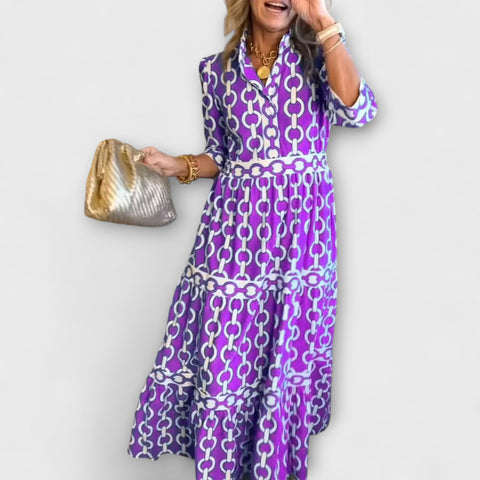 Sophia | Midi Dress with Chain Pattern